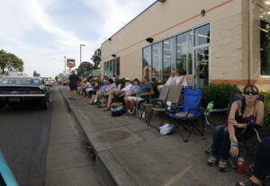 Hundreds of people lined the streets in Junction City, Oregon. for the Function 4 Junction Cruise in, June 4, 2016.